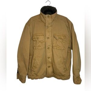 Aeropostale Men’s Chore Barn Utility Coat Full Zip Sherpa Lined Size Large